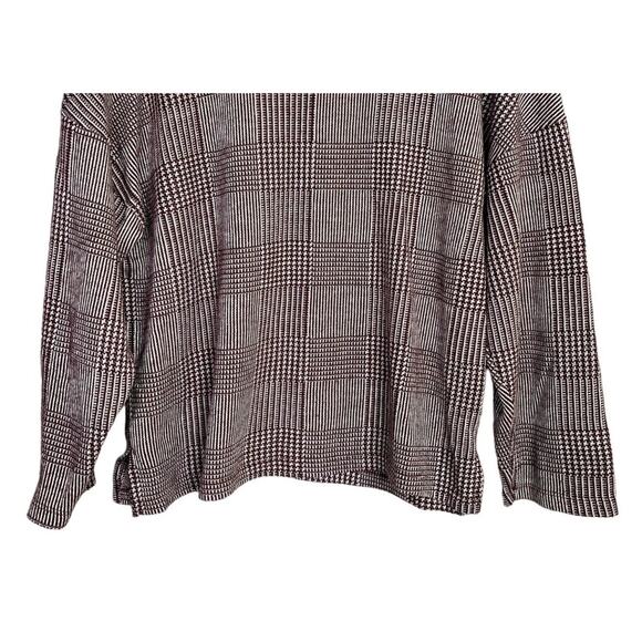 Zara Relaxed Fit Long Sleeve Lightweight Soft Crew Neck Knit Sweater M Burgundy - Picture 8 of 15